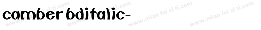 camber bditalic字体转换